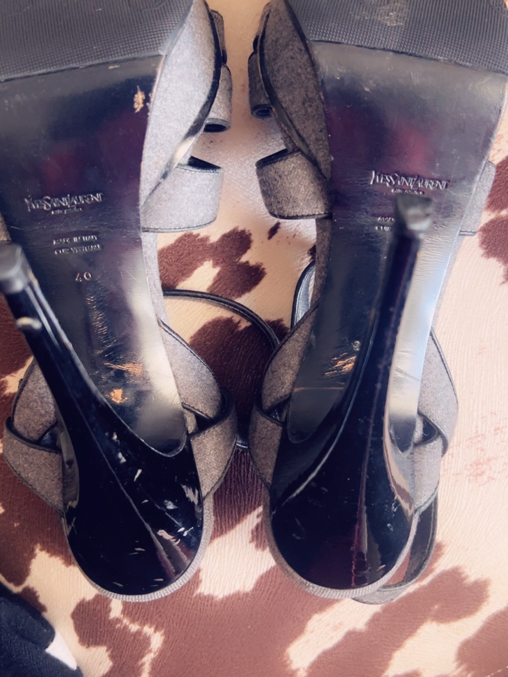 💯 Auth Saint Laurent Tribute Platform Sandals - Picture 4 of 7